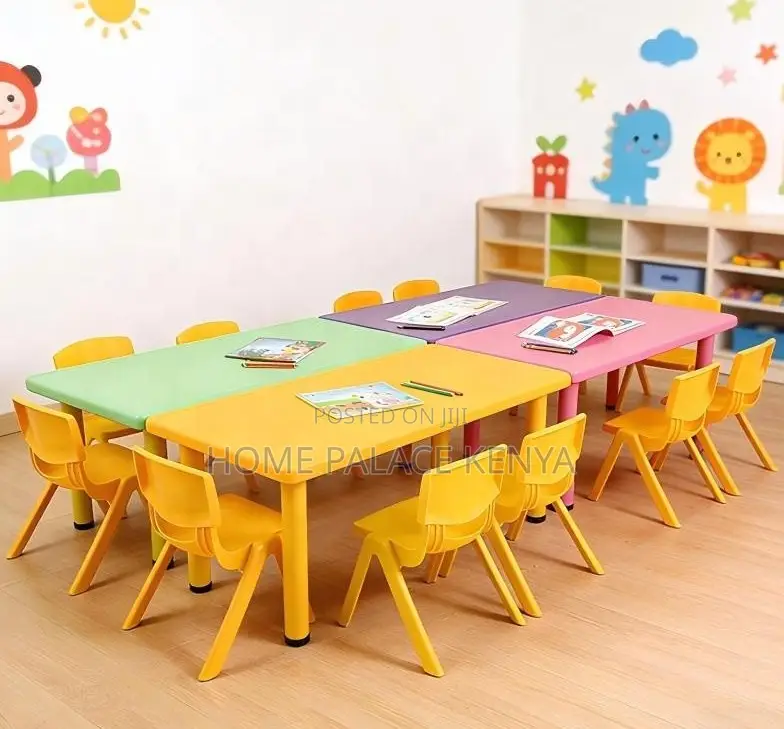 Plastic Table: Rectangular Fireproof Preschool Table