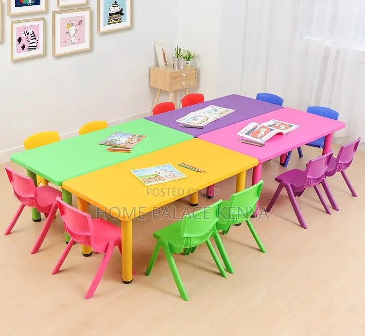Plastic Table: Rectangular Fireproof Preschool Table