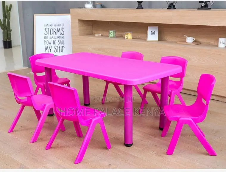Plastic Table: Rectangular Fireproof Preschool Table