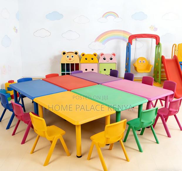 Plastic Table: Rectangular Fireproof Preschool Table - thumbnail 11