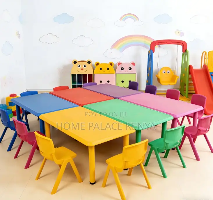 Plastic Table: Rectangular Fireproof Preschool Table