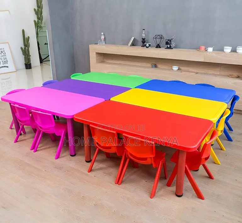 Plastic Table: Rectangular Fireproof Preschool Table