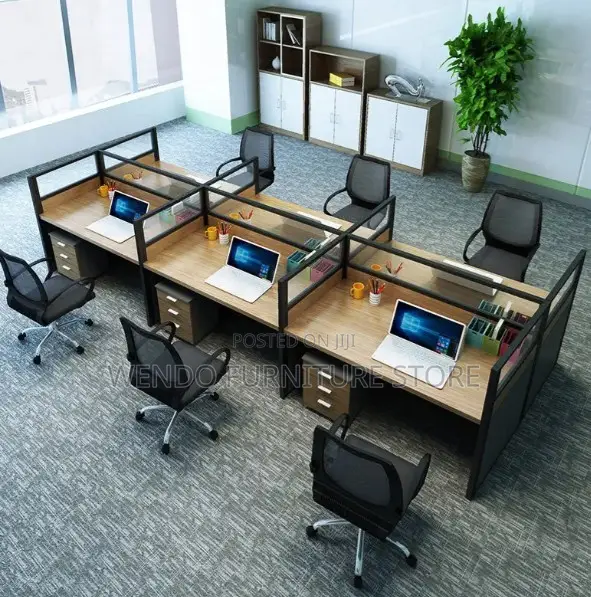 Office Workstation : 6-Way Modular Office Workstation