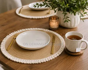 Wooven Table Mat With Tassels