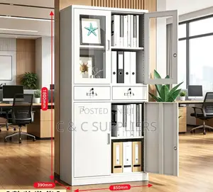 2-Swing Door Half Glass File Cabient.