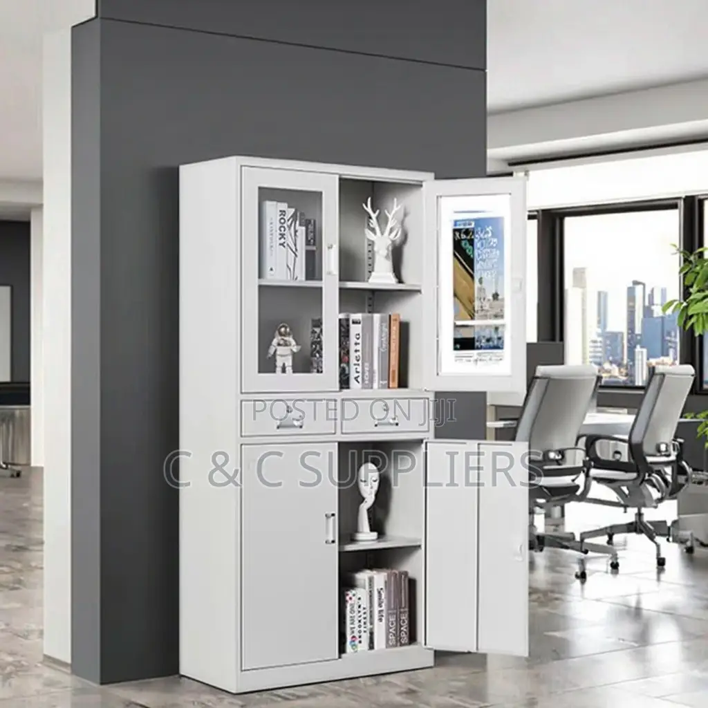 2-Swing Door Half Glass File Cabient.