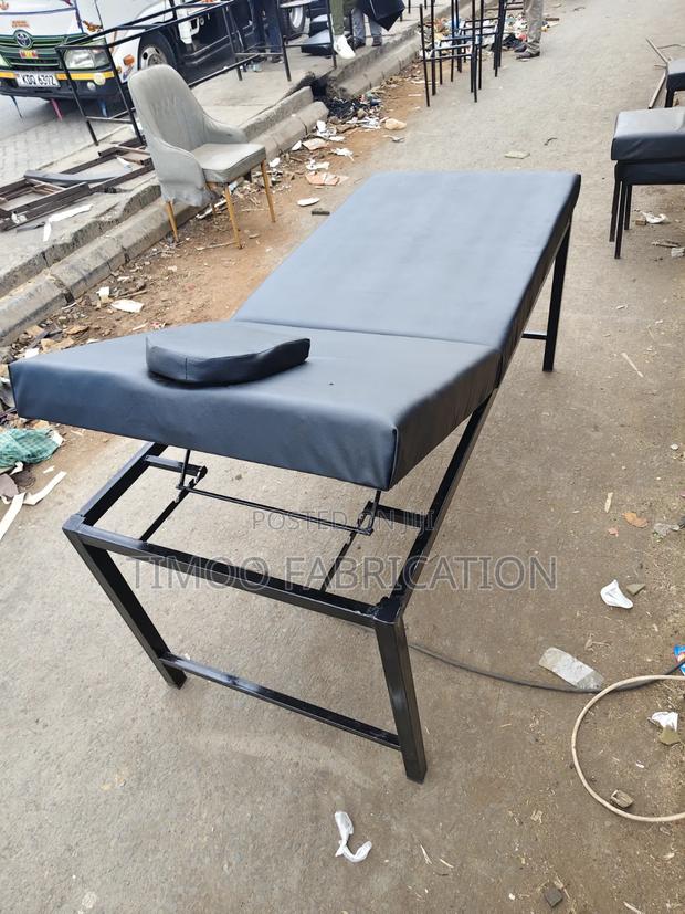Black Massage Bed With Adjustable Headrest - thumbnail 2