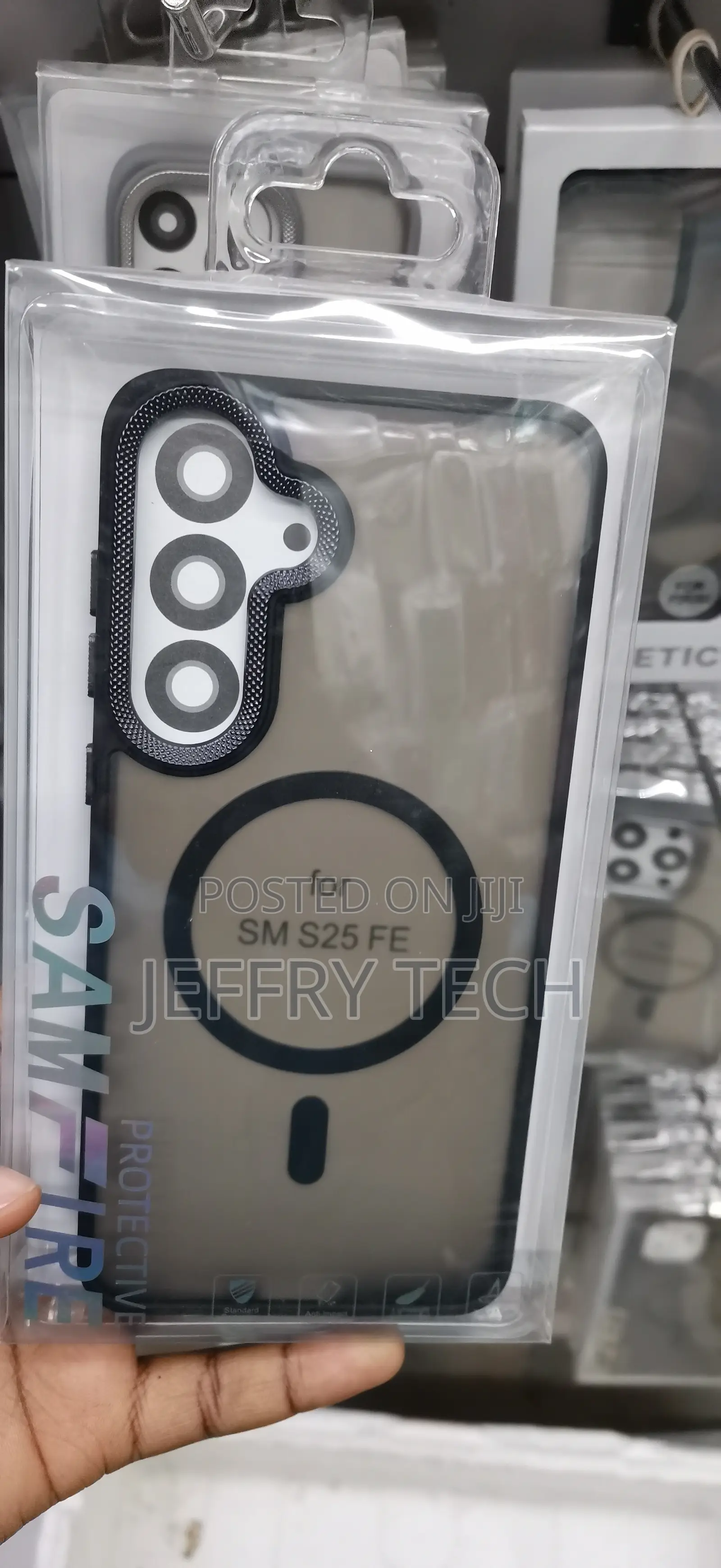 Samsung Galaxy S25 FE Flexible, High-Traction Black TPU Case