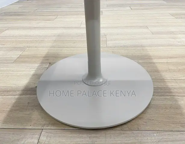 Bar Table: Heavy Iron Base Table With Wood Veneer Top