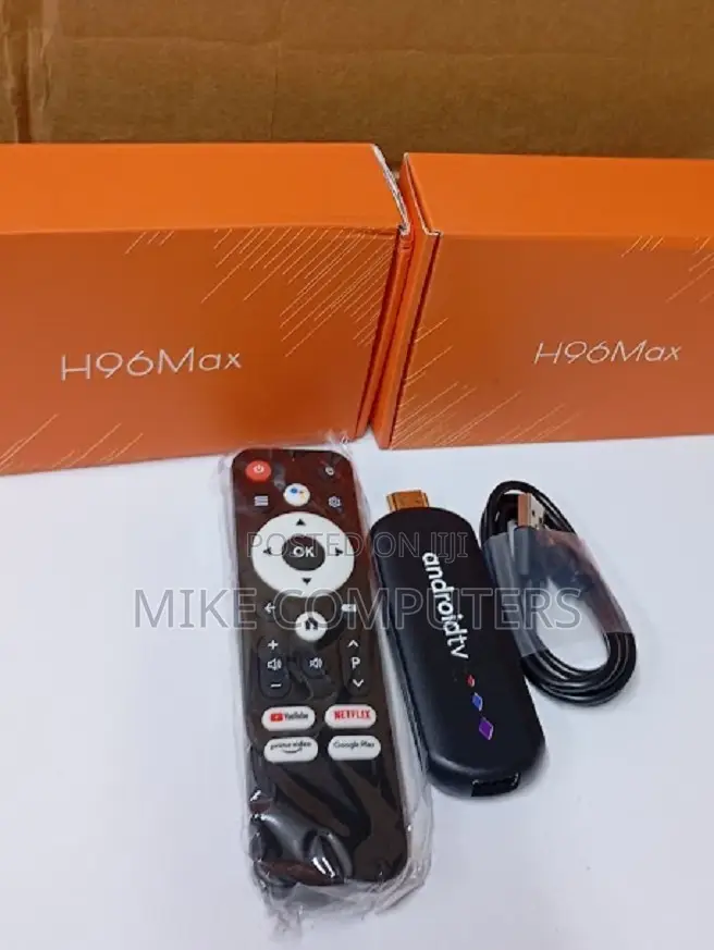 H96 Android TV Stick Black With Active Netflix