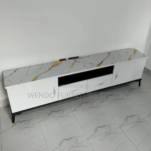 TV STAND : Bambi Marble Effect Modern Television Stand