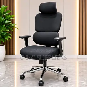 Black Full Fabric Boss Desk Chair.