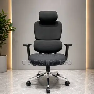 Black Full Fabric Boss Desk Chair.
