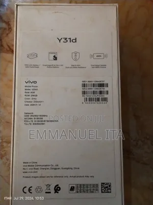 New Vivo Y31d 256 GB Gray