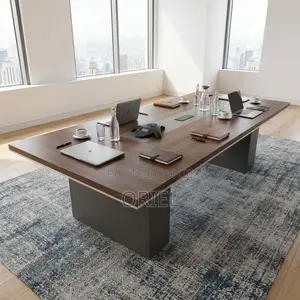 Office Boardroom Table : Executive 3-Meter Walnut Conference Desk