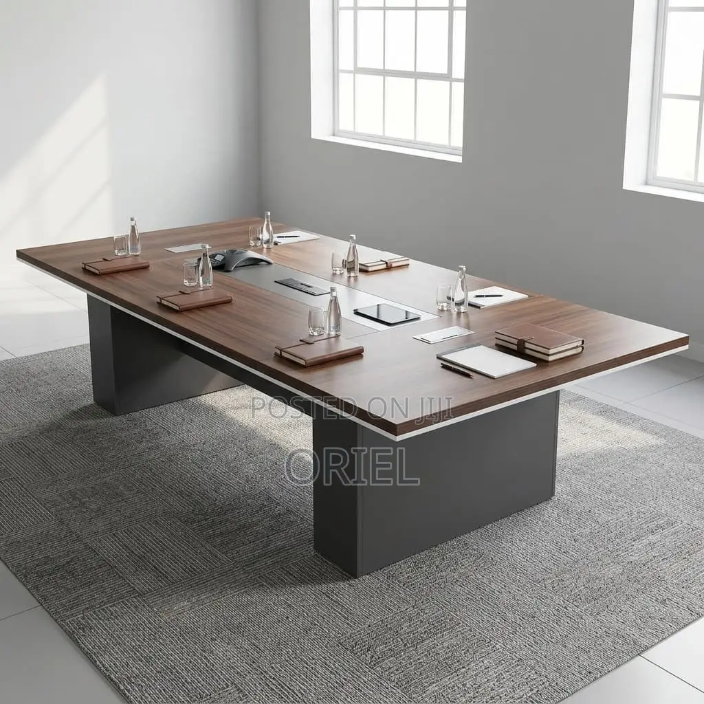 Office Boardroom Table : Executive 3-Meter Walnut Conference Desk