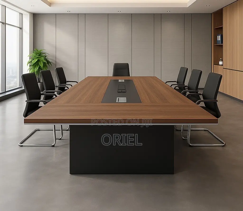 Office Boardroom Table : Executive 3-Meter Walnut Conference Desk