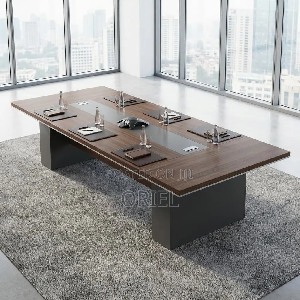 Office Boardroom Table : Executive 3-Meter Walnut Conference Desk