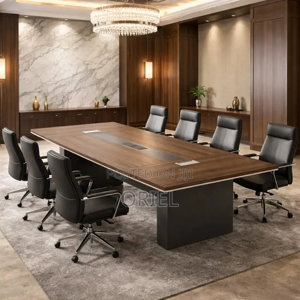Office Boardroom Table : Executive 3-Meter Walnut Conference Desk
