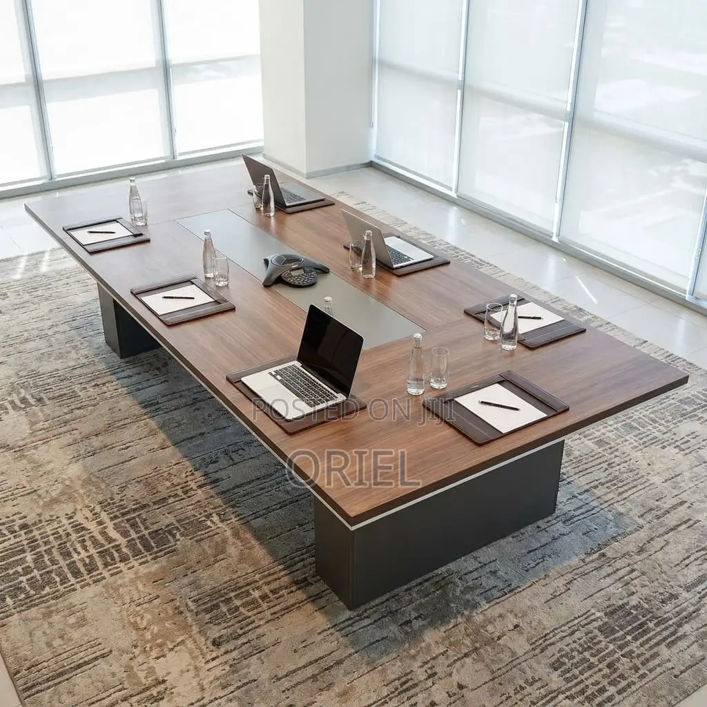 Office Boardroom Table : Executive 3-Meter Walnut Conference Desk