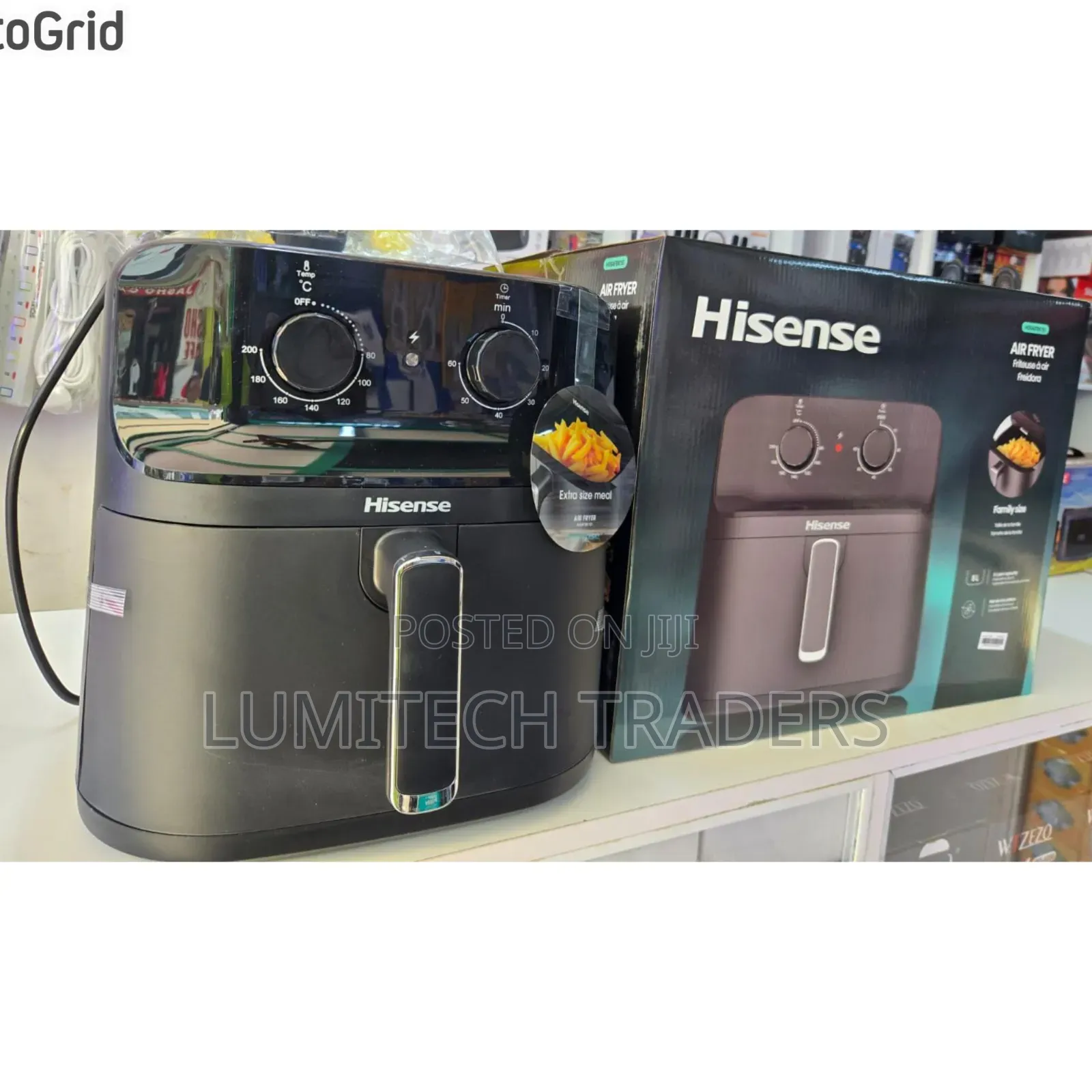 Air Fryer Hisense Single Basket With Knobs 8Litres