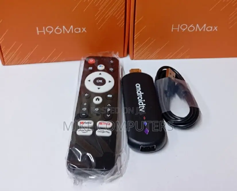 H96 Android TV Stick Black With Active Netflix