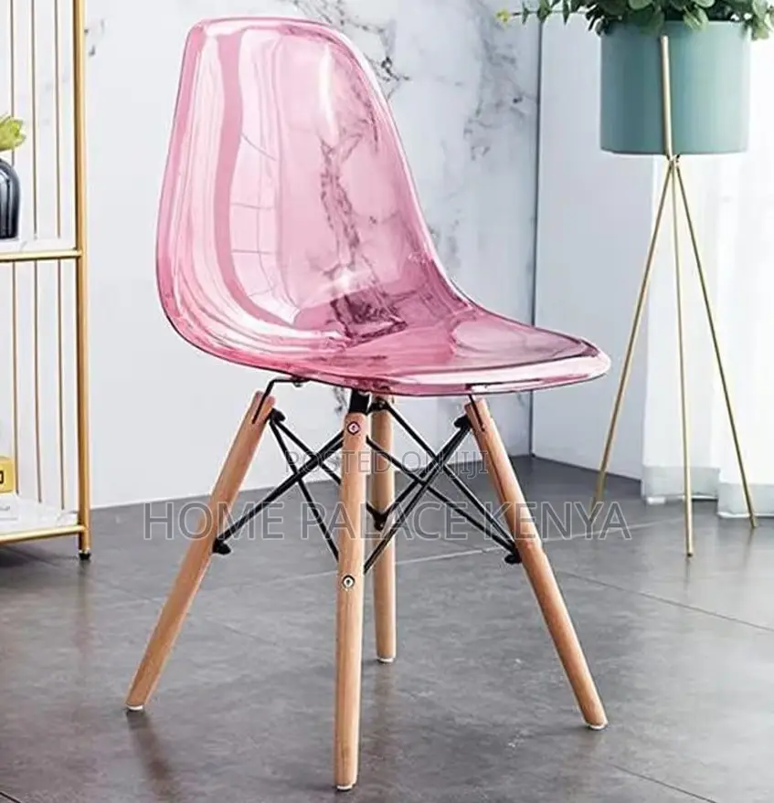 Dining Chair: Fiber Wood Armless Restaurant Chair