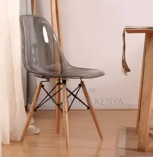 Dining Chair: Fiber Wood Armless Restaurant Chair