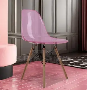Dining Chair: Fiber Wood Armless Restaurant Chair