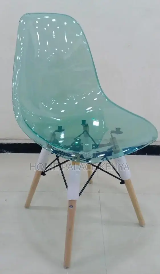 Dining Chair: Fiber Wood Armless Restaurant Chair