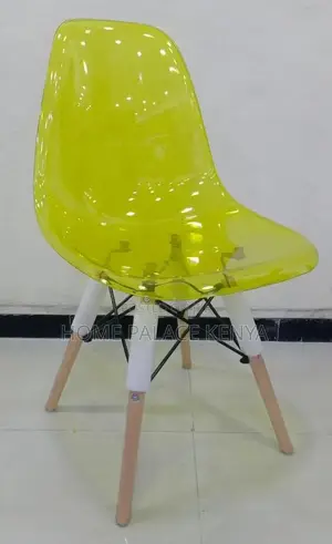 Dining Chair: Fiber Wood Armless Restaurant Chair
