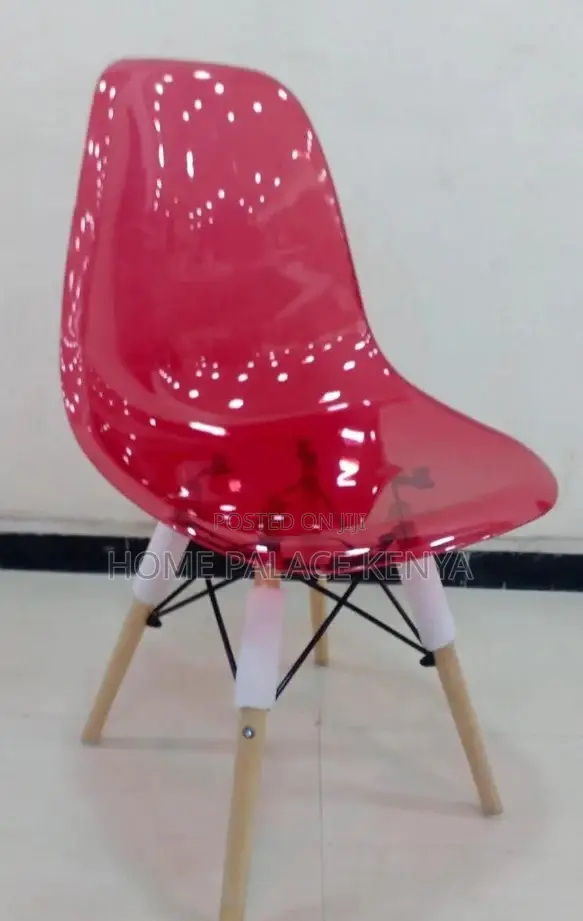 Dining Chair: Fiber Wood Armless Restaurant Chair