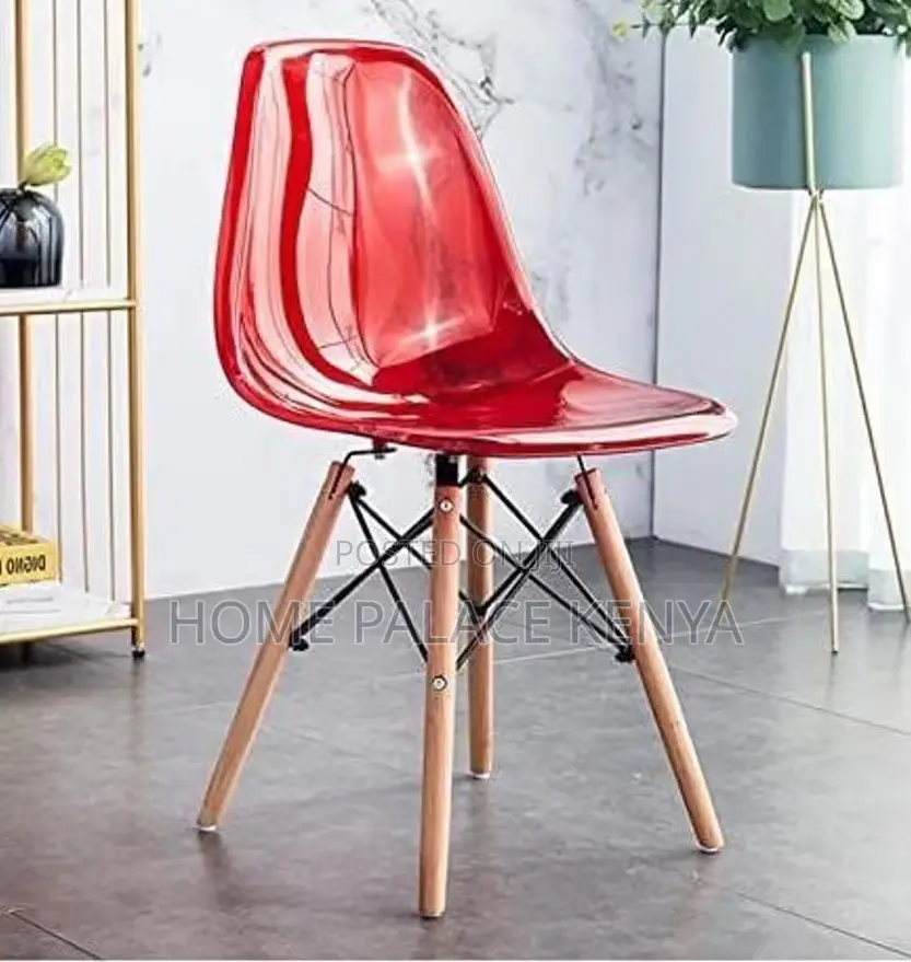 Dining Chair: Fiber Wood Armless Restaurant Chair