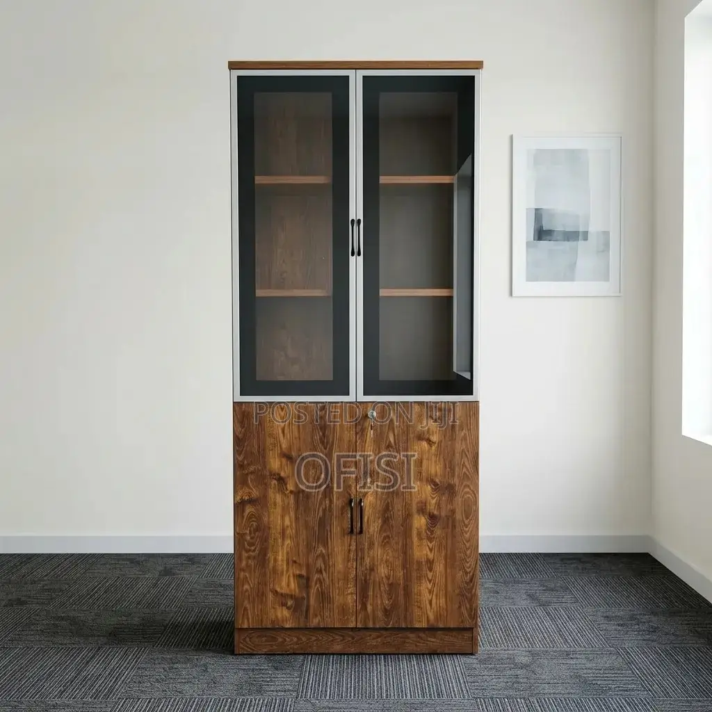 Office Cabinet; Wooden Office Bookshelf 2-Door Cabinet