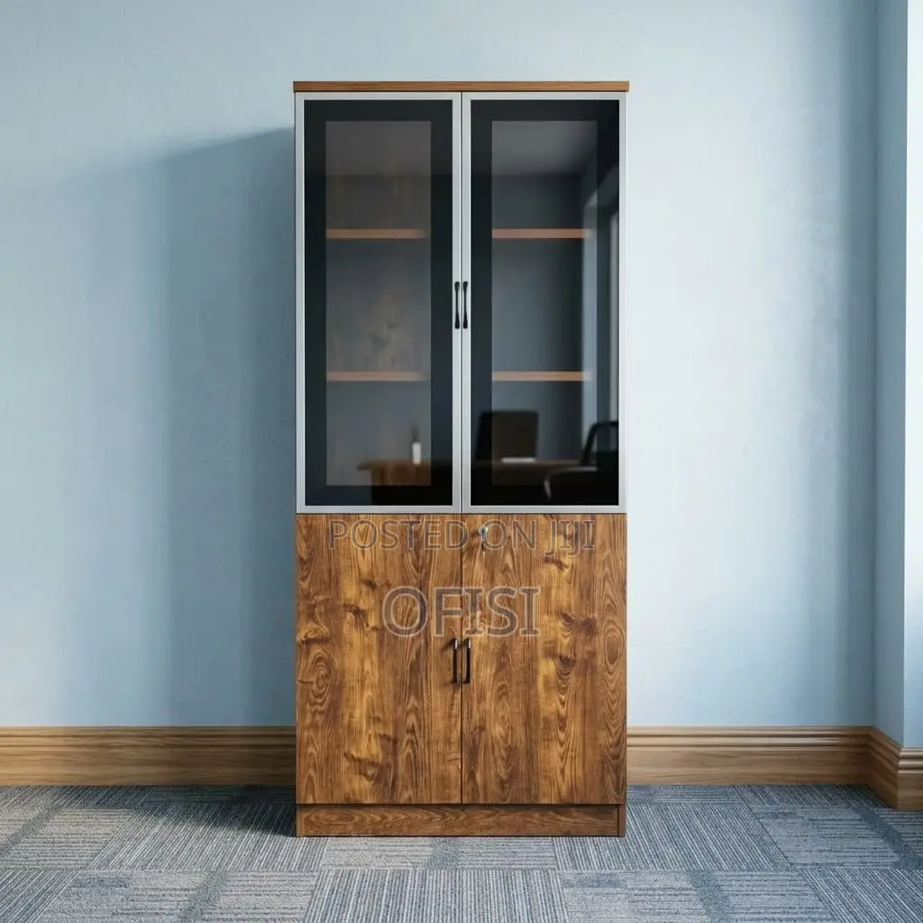 Office Cabinet; Wooden Office Bookshelf 2-Door Cabinet