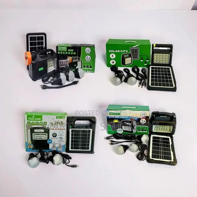 Bright Portable Home Solar Lighting System Kits With Led Bulbs