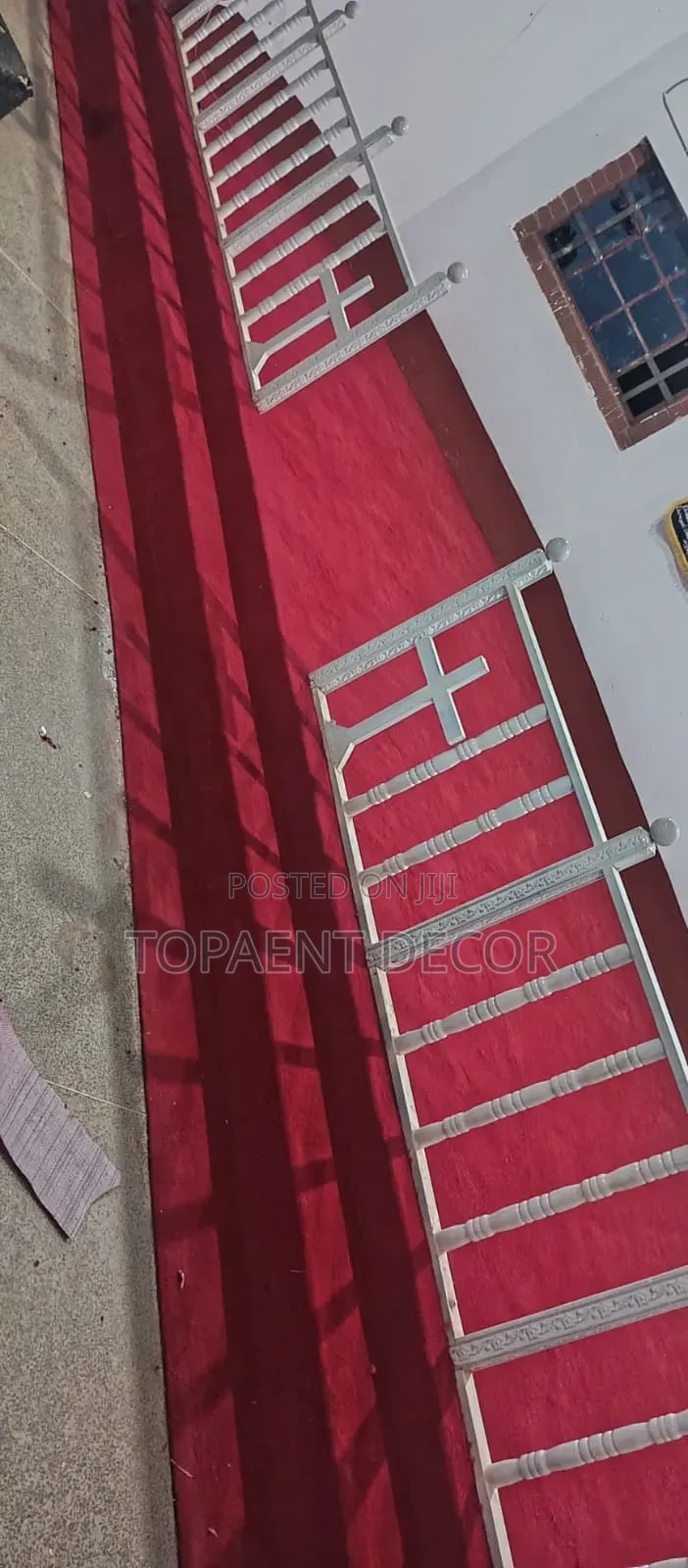 Blue and Red Church Altar Carpet