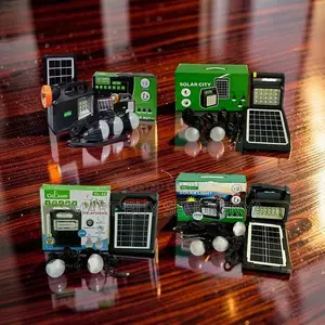 Lightweight Portable Home Solar Lighting System Kits With Led Bulbs