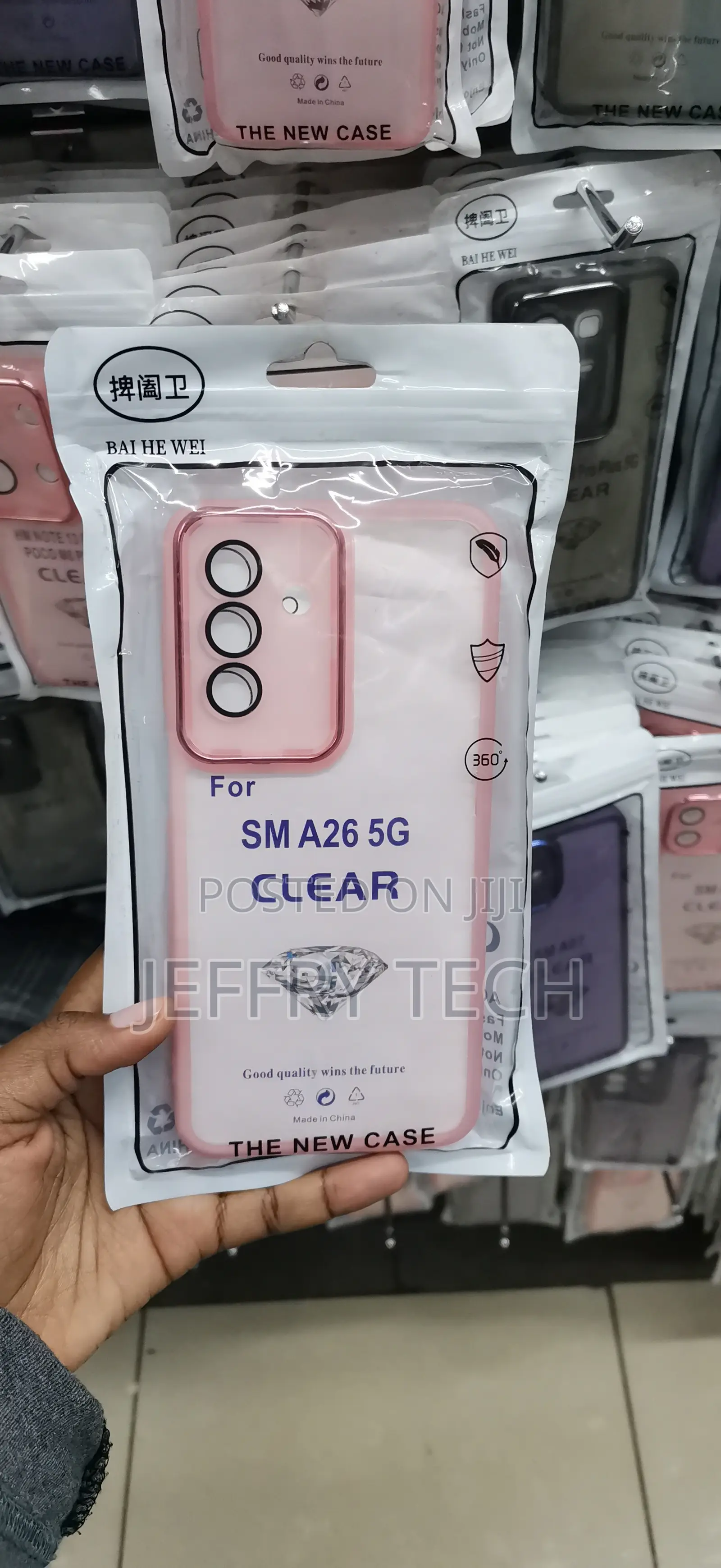 Samsung Galaxy A26 5G Clear Pink Electroplated Phone Case