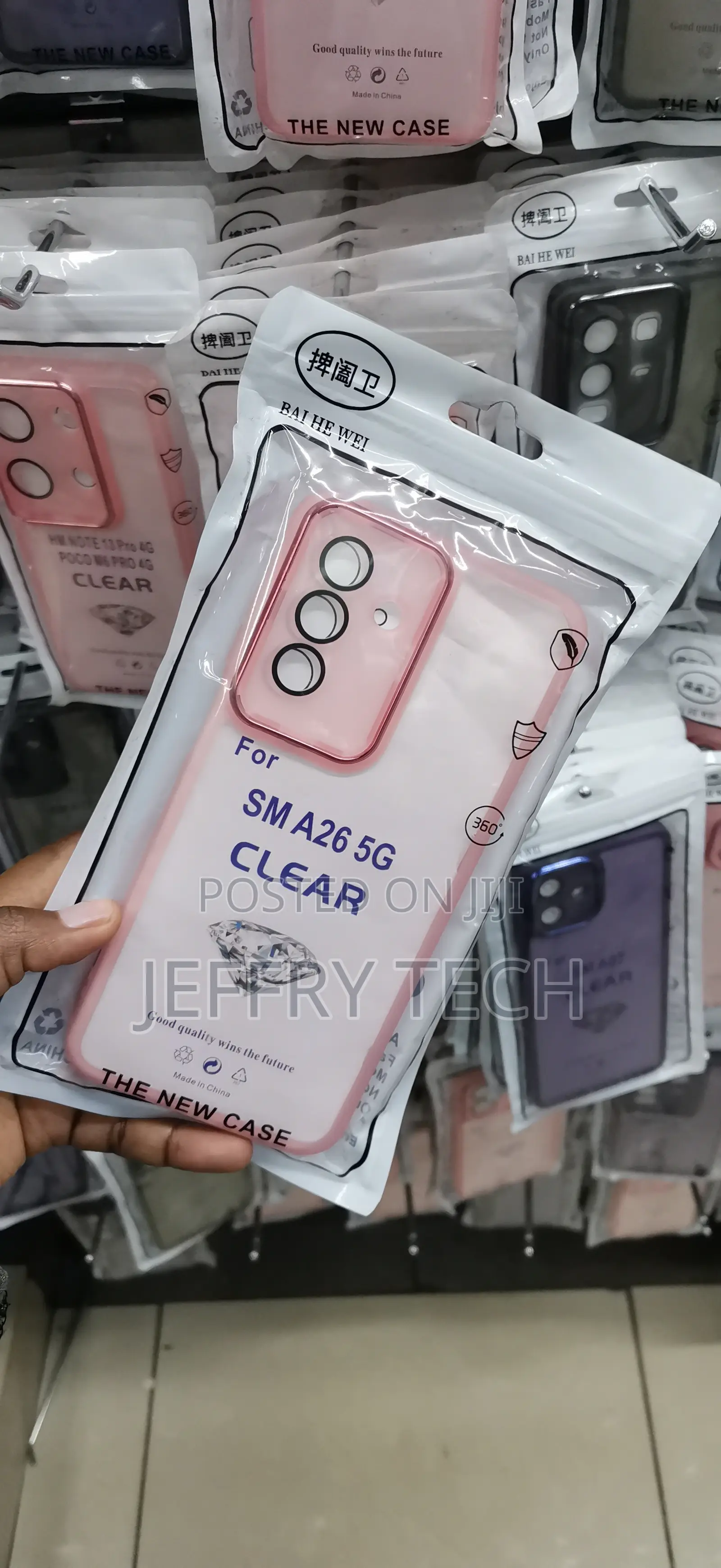 Samsung Galaxy A26 5G Clear Pink Electroplated Phone Case