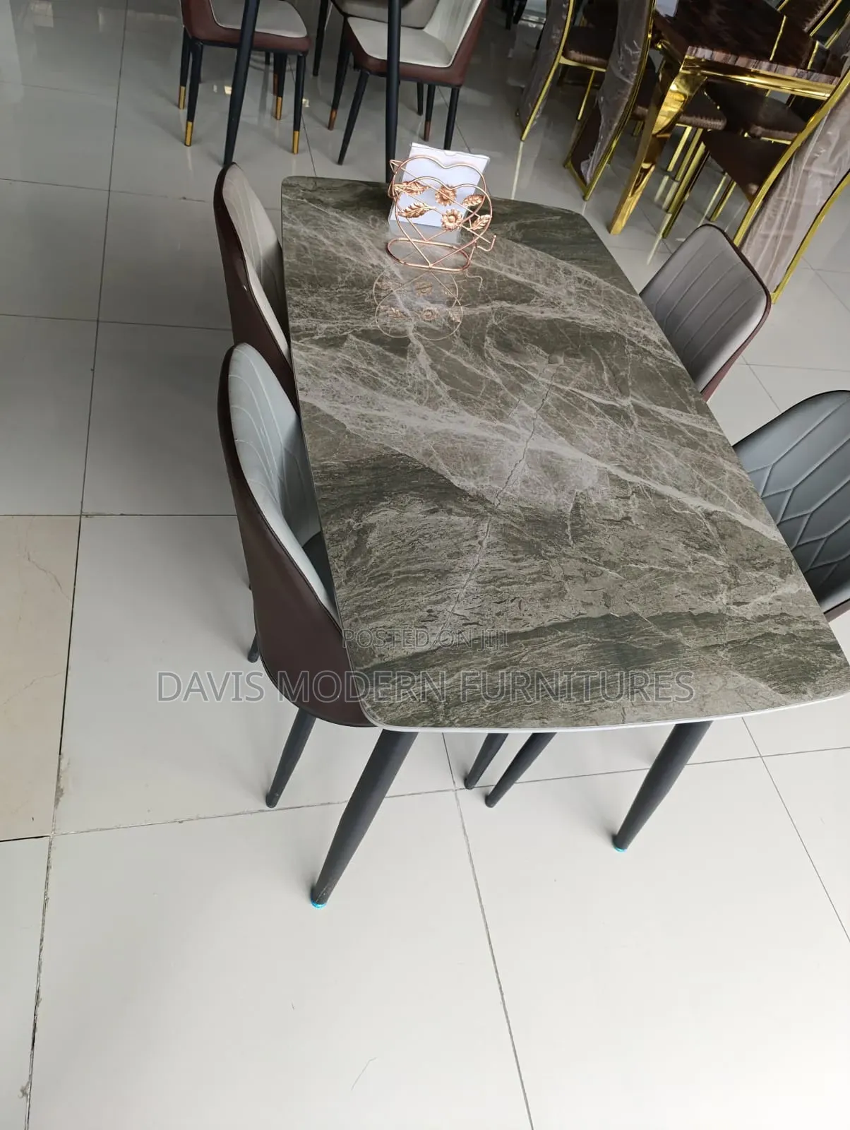 Marble -Top Dinning Table Set