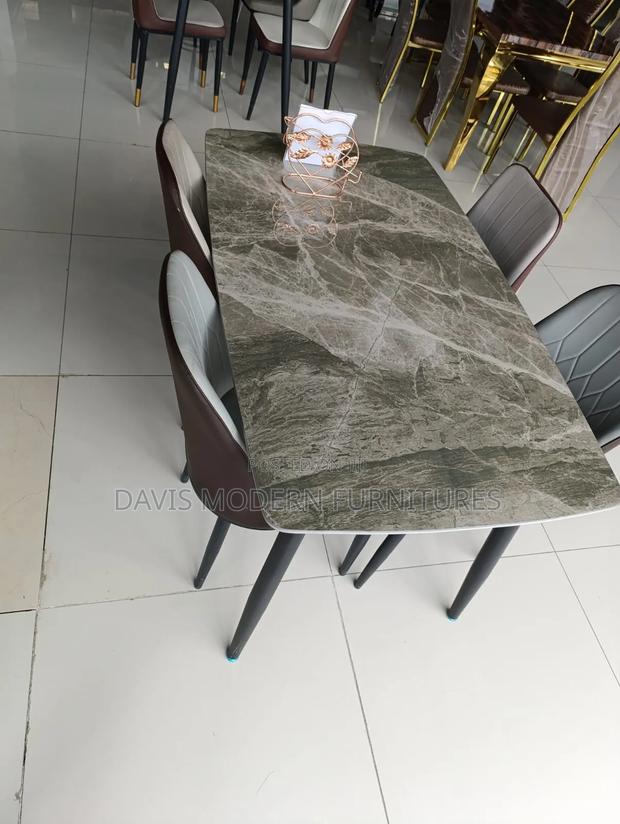 Marble -Top Dinning Table Set - main view