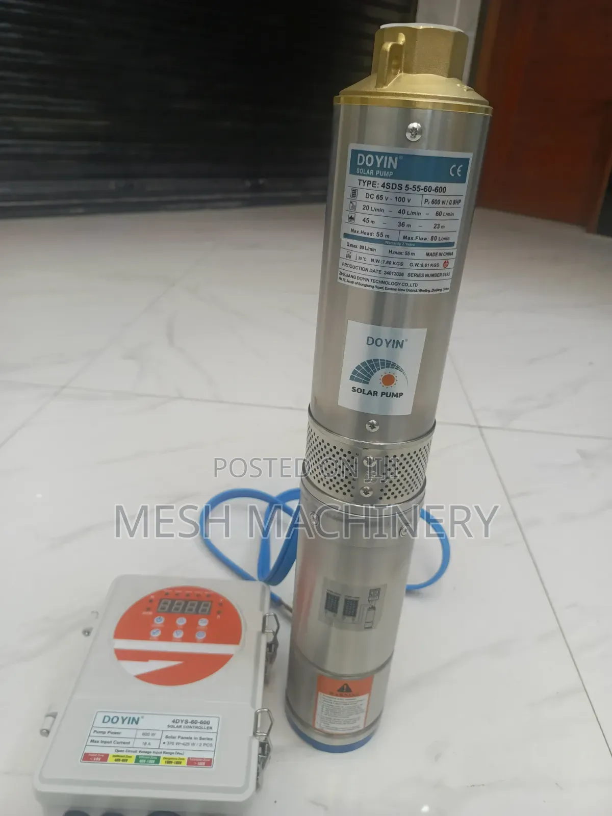 DOYIN 4sds5-55-60-600 DC Solar Submersible Borehole Water Pump