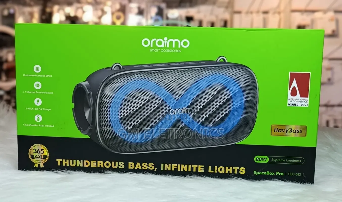 Original SpaceBox Pro 80W With HavyBass BT Speaker- 5000mAh Battery