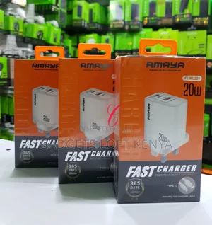 Amaya MU201 *20W Dual Ports P.E2.0 PD3.0 QC3.0* Fast Charger