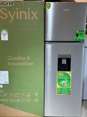 SYINIX Double Door Fridge No Frost 257 Litres With Water Dispenser