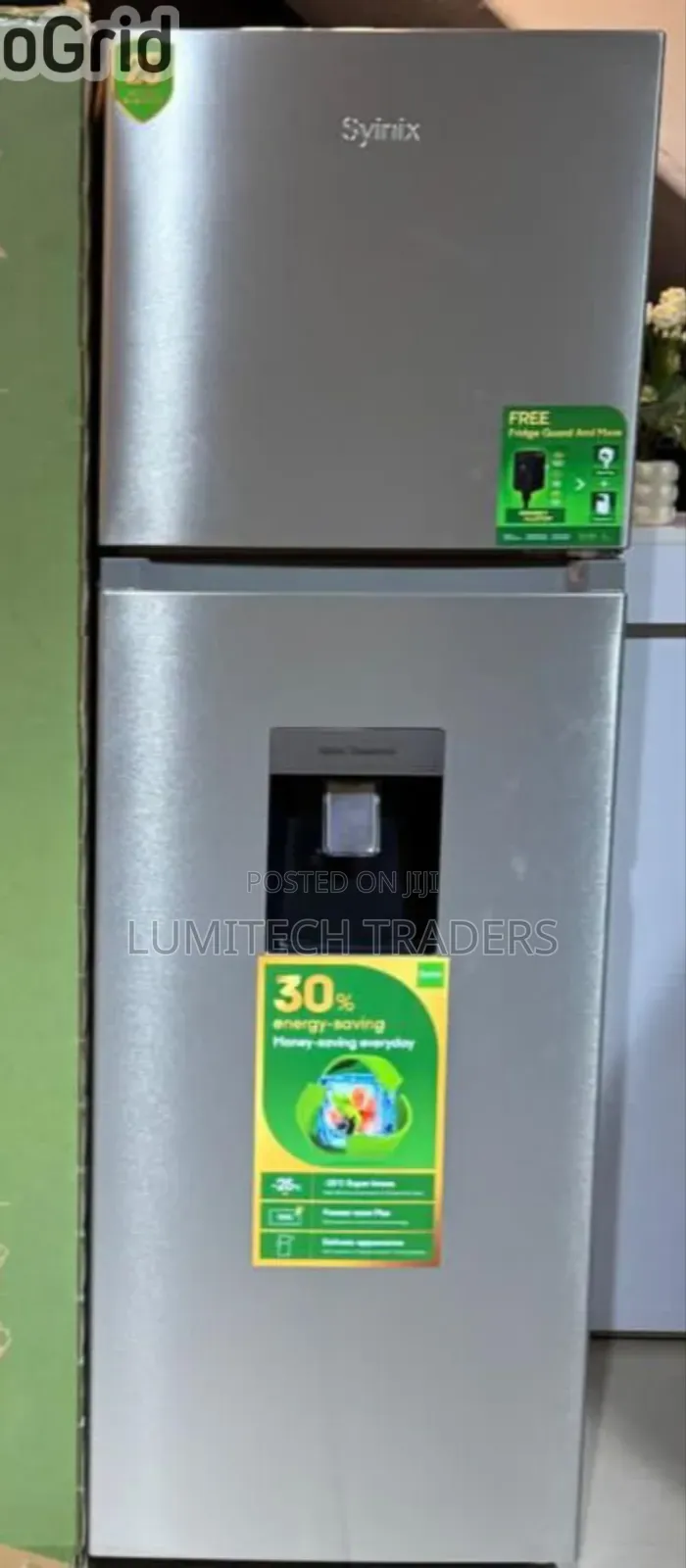 SYINIX Double Door Fridge No Frost 257 Litres With Water Dispenser