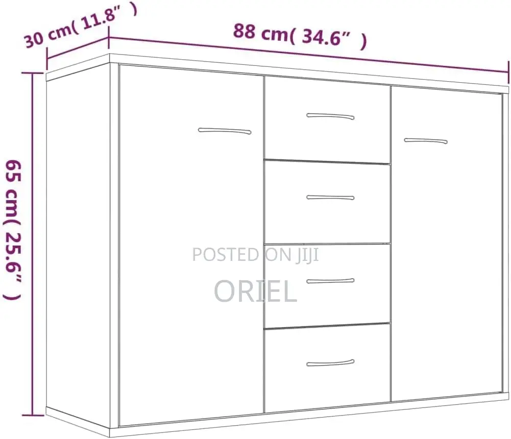 Office Cabinet : 2-Door Office Credenza With 4-Drawers