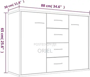 Office Cabinet : 2-Door Office Credenza With 4-Drawers
