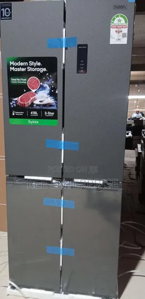 Syinix 421 Litres GLASS FOUR DOOR Refrigerator